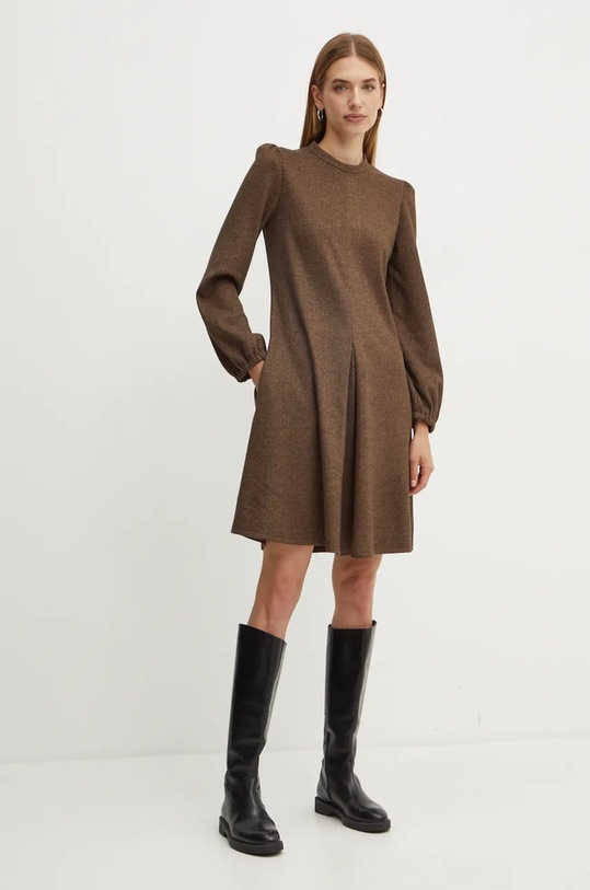 Weekend Max Mara sukienka rozkloszowany brązowy 2425626072600