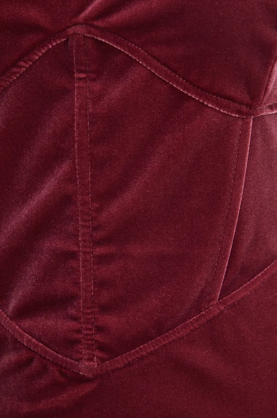 Patrizia Pepe rochie de catifea 2A2827.J230 burgundia