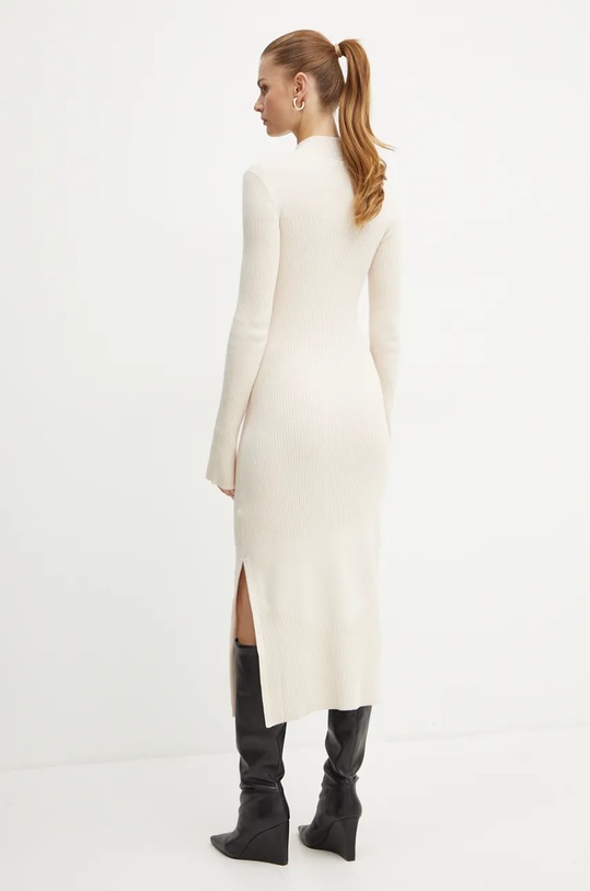 Odzież Patrizia Pepe sukienka wełniana 2A2848.K214 beżowy