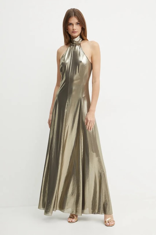 Šaty Patrizia Pepe látka zlatá 2A2857.A501