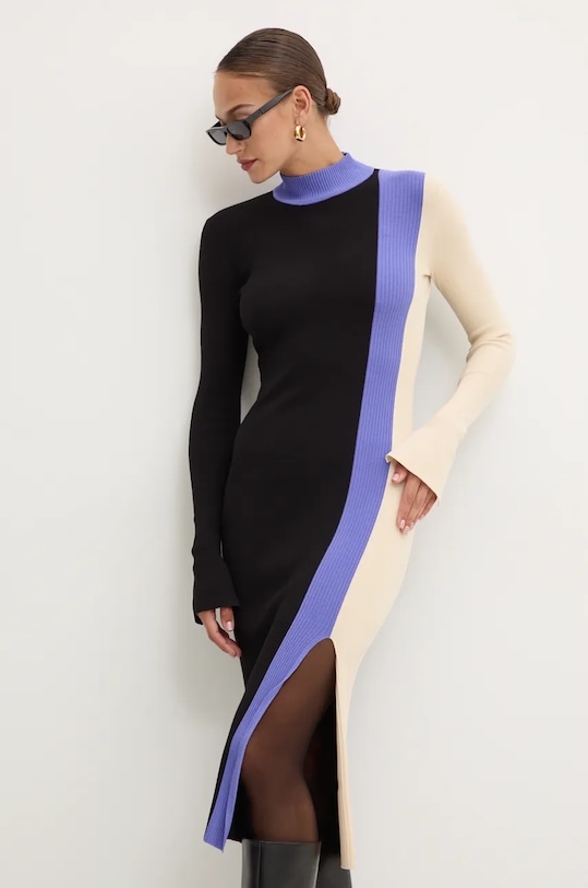 Šaty Patrizia Pepe midi černá 2A2863.K7X5