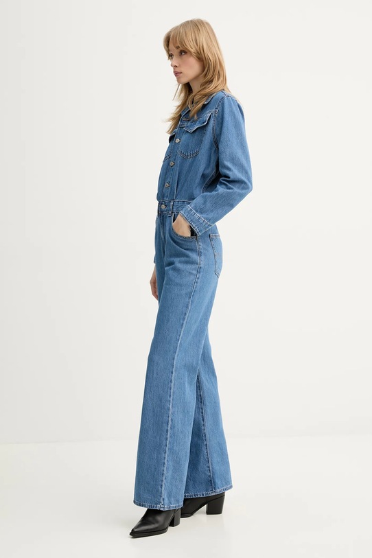 Levi's kombinezon jeansowy WESTERN JUMPSUIT A8647 niebieski AA00