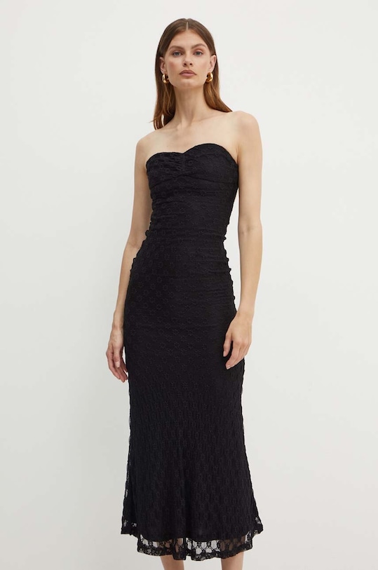 Bardot sukienka ADONI z elastanem czarny 59308DB