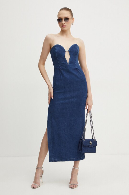 Дрехи Дънкова рокля Bardot ELENI 91391DB тъмносин