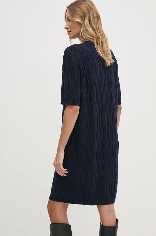 Îmbrăcăminte United Colors of Benetton rochie din amestec de lana 126WDV024 bleumarin