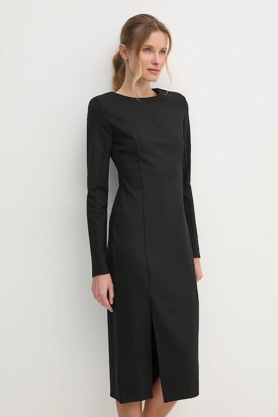 United Colors of Benetton rochie 4T9ADV0AD negru AW24