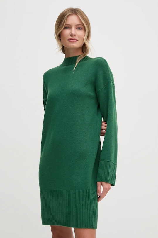 Вовняна сукня United Colors of Benetton casual зелений 1244DV022