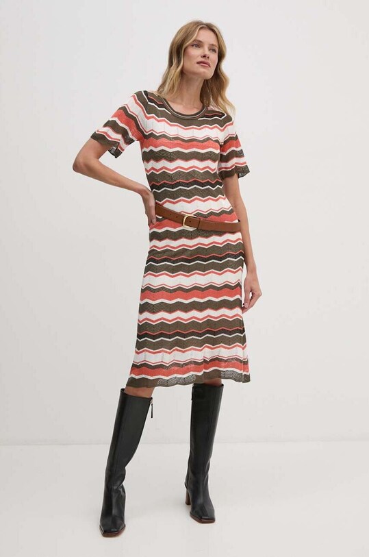 Pepe Jeans rochie HAVEN DRESS midi multicolor PL953590