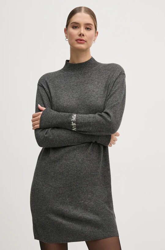 Платье с примесью шерсти Pepe Jeans HAZEL DRESS casual серый PL953593