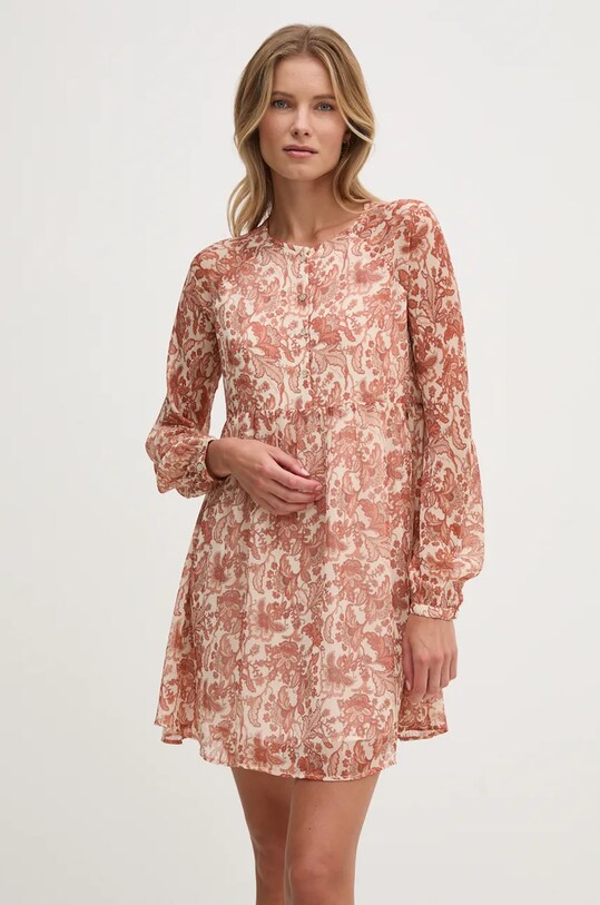 Pepe Jeans sukienka SABELLA casual beżowy PL953596