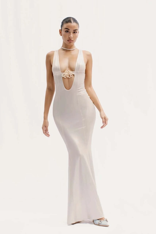 GOD SAVE QUEENS rochie NYMPH DRESS maxi alb GSQ.71.313