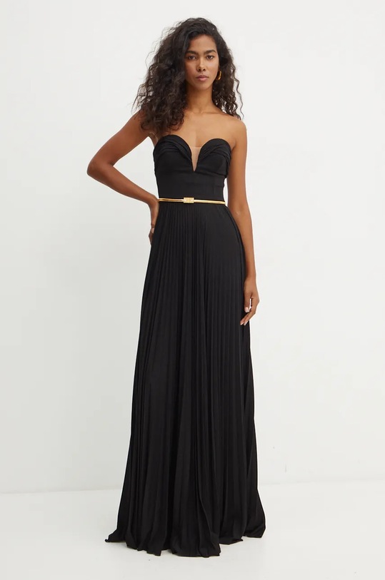 Elisabetta Franchi sukienka rozkloszowany czarny AB62847E2