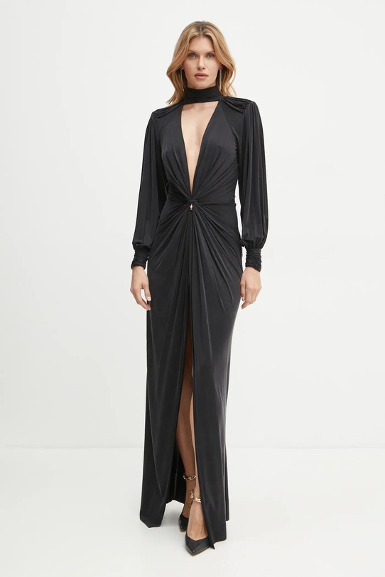 Elisabetta Franchi rochie forma V negru AB68447E2