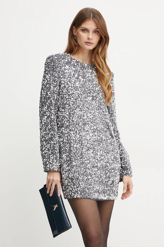 Платье Elisabetta Franchi длинный серый AB70347E2