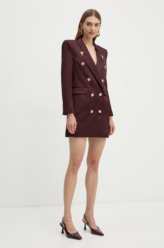 Elisabetta Franchi rochie din lana AB73047E2 burgundia AW24