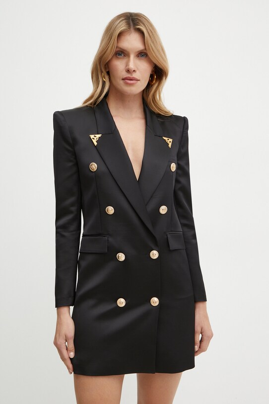 Vlnené šaty Elisabetta Franchi AB73047E2 čierna AW24