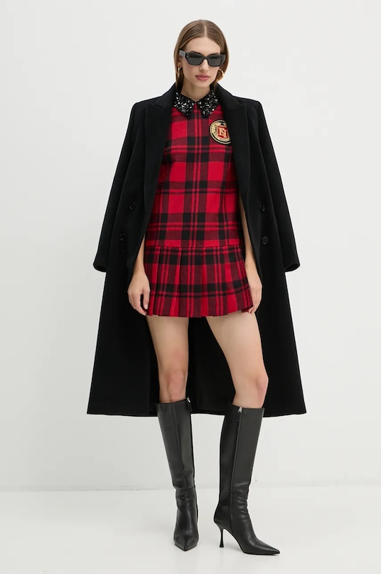 Μάλλινο φόρεμα Elisabetta Franchi AB73147E2 κόκκινο AW24