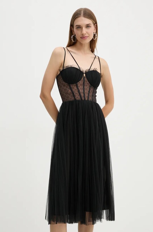 Сукня Elisabetta Franchi midi чорний AB73847E2