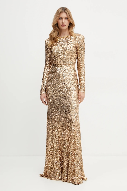 Obleka Elisabetta Franchi Vzorčasti zlata AB75947E2