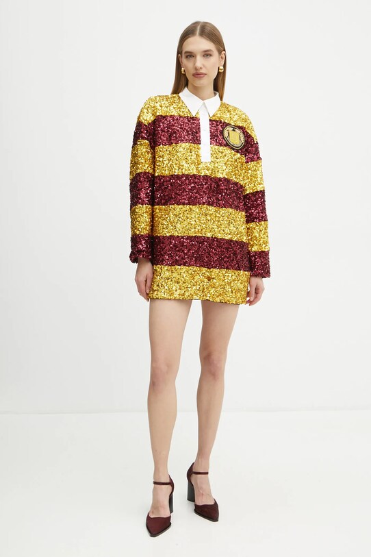 Šaty Elisabetta Franchi zlatá AB76347E2