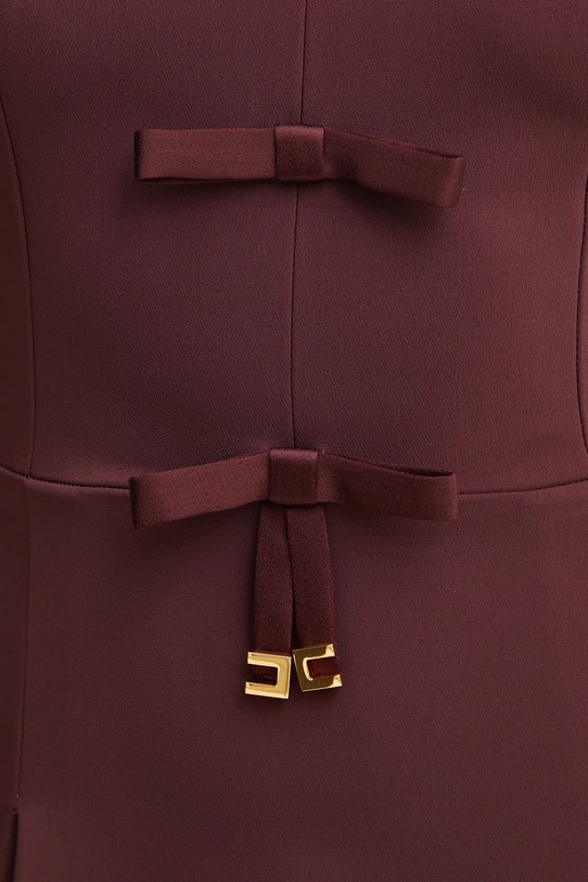 Šaty Elisabetta Franchi AB76547E2 burgundské