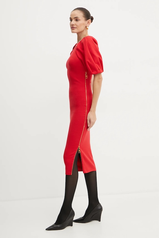 Elisabetta Franchi sukienka midi czerwony AM22M47E2