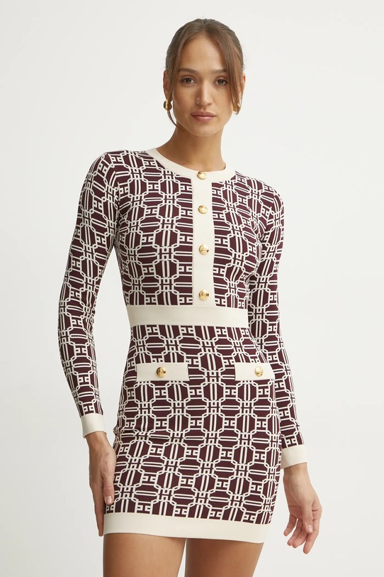 Elisabetta Franchi rochie mini burgundia AM31B47E2