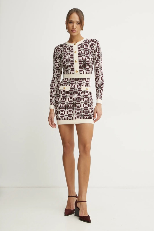 Elisabetta Franchi rochie AM31B47E2 burgundia AW24