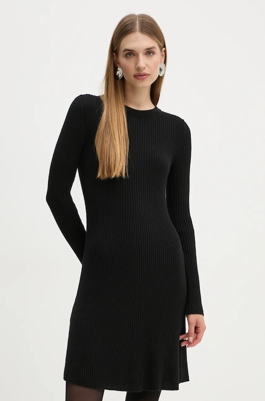 Marc O'Polo sukienka z domieszką wełny DENIM casual czarny 5000005137