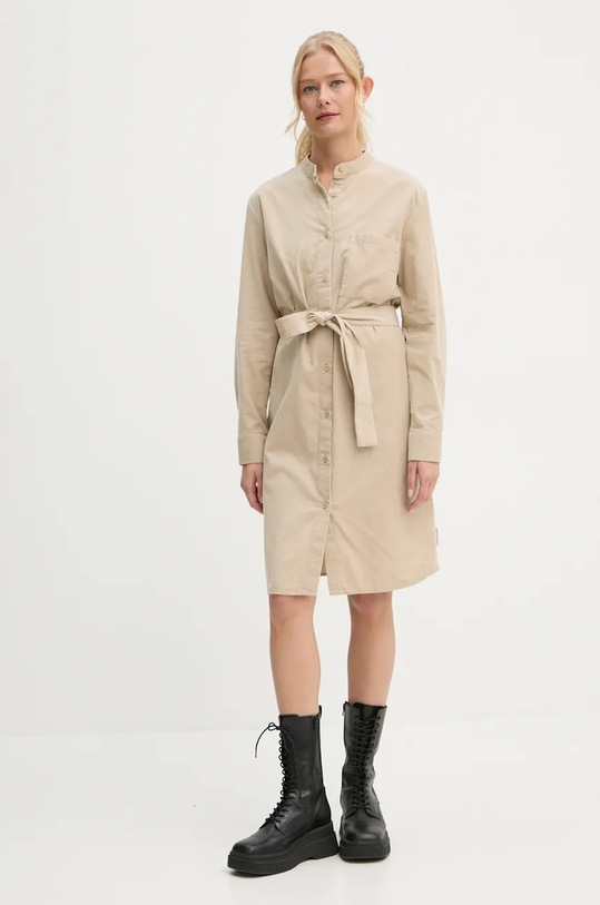 Manšestrové šaty Marc O'Polo DENIM mini béžová 5000005179.