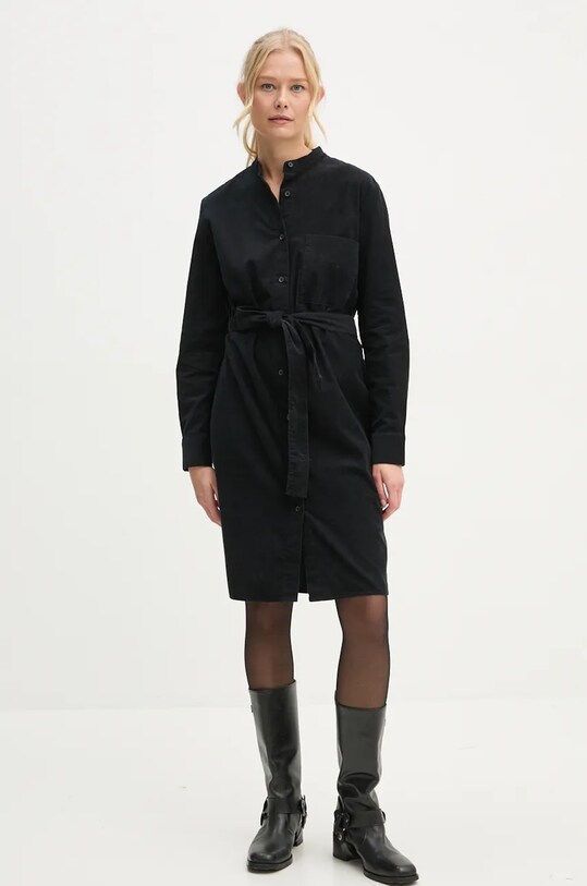 Marc O'Polo sukienka sztruksowa DENIM bawełna czarny 5000005179.