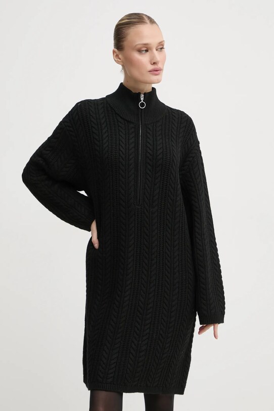 Marc O'Polo rochie din amestec de lana DENIM mini negru 5000005398