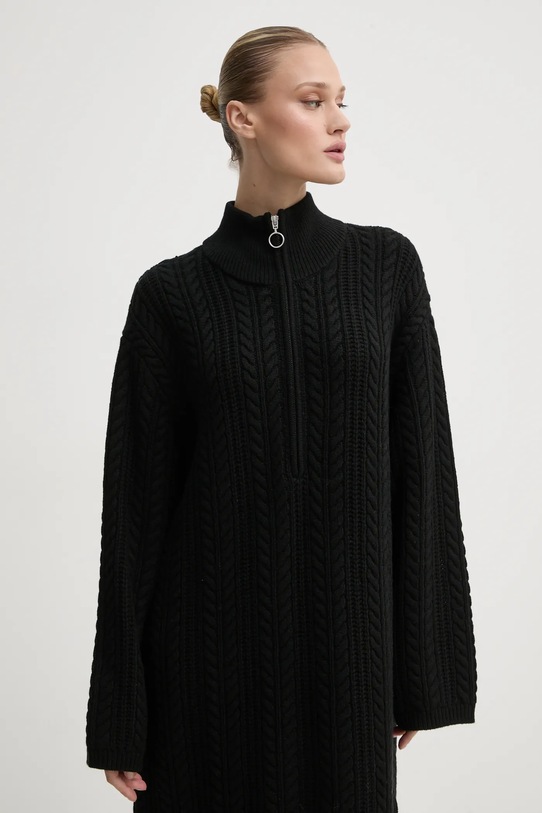 Marc O'Polo sukienka z domieszką wełny DENIM czarny 5000005398