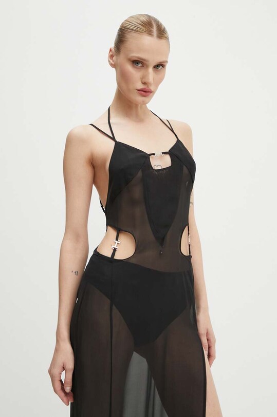 Heliot Emil vestito in seta nero PREAW24.W.11.058.BLK01