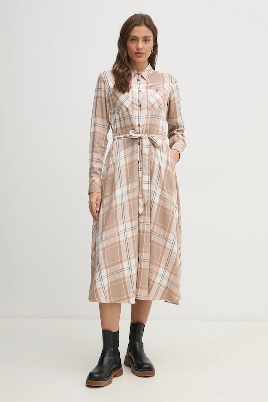 Barbour rochie fixat bej LDR0859