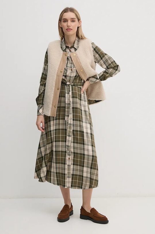 Рокля Barbour LDR0859 зелен AW24