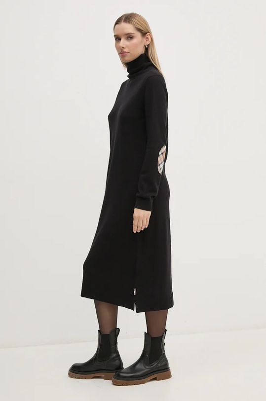 Barbour rochie din lana mini negru LDR0850