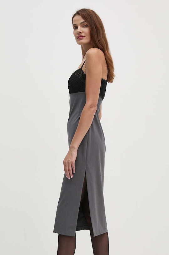 Sisley rochie din amestec de lana negru 47FYLV067