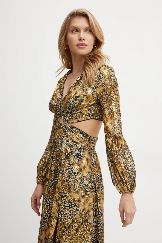 Шовкова сукня Marciano Guess LEOPARD золотий 4BGK79.7219A