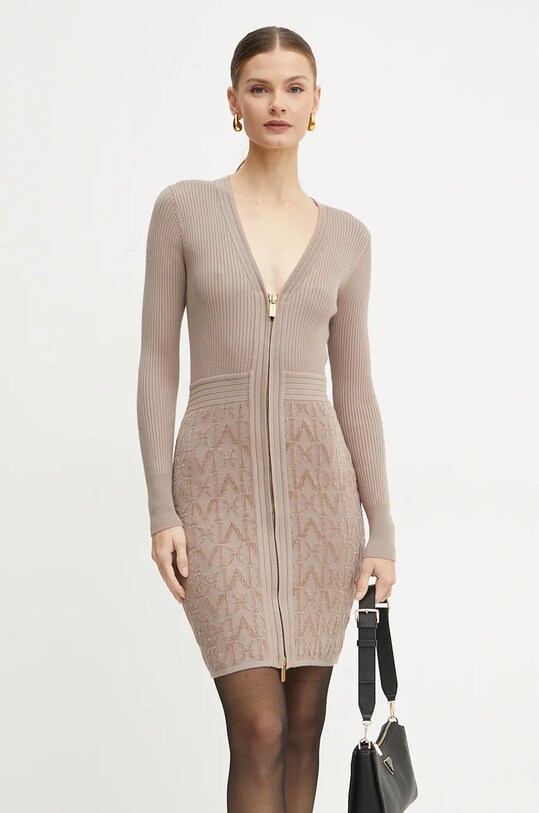 Šaty Marciano Guess HERMIONE viskóza hnedá 4BGK91.5661Z