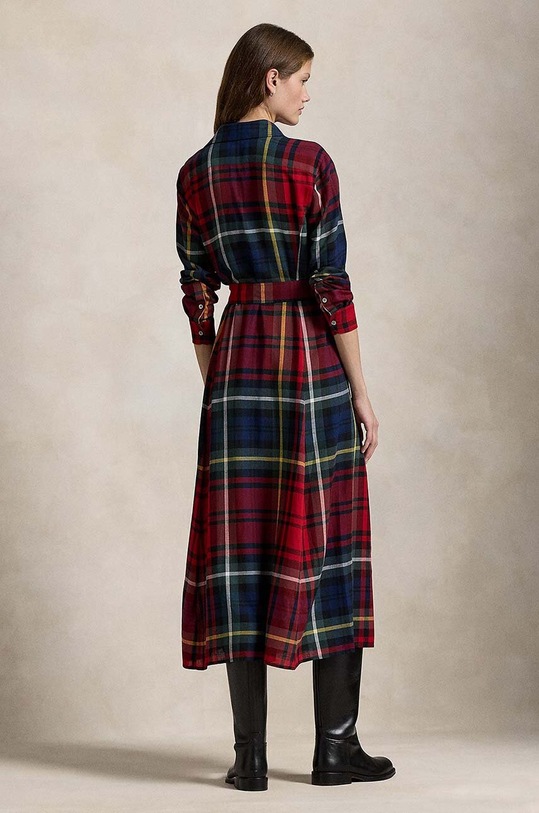 Polo Ralph Lauren sukienka z domieszką wełny 211922177 czerwony AW24