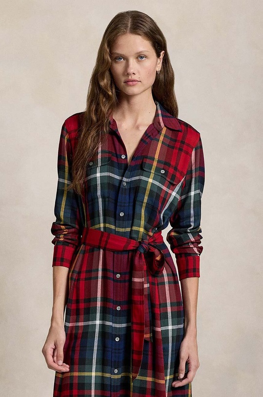 Odzież Polo Ralph Lauren sukienka z domieszką wełny 211922177 czerwony