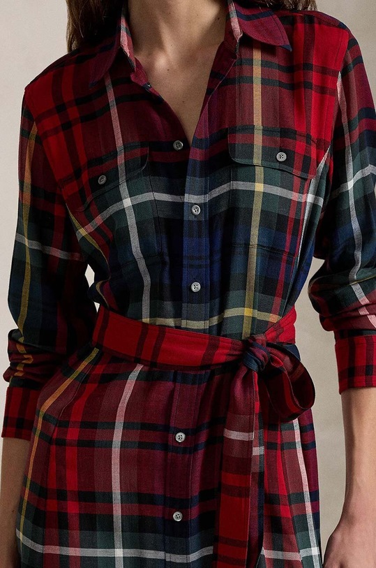 Polo Ralph Lauren sukienka z domieszką wełny czerwony 211922177