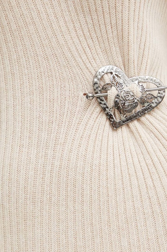 Twinset sukienka z domieszką wełny 242TP3440 beżowy