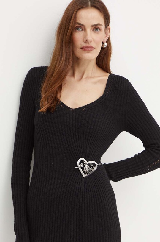 Twinset sukienka z domieszką wełny 242TP3440 czarny