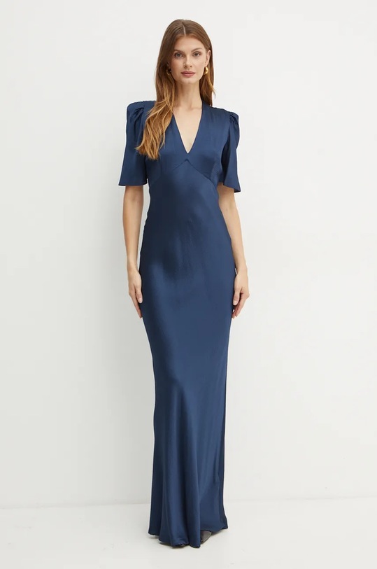 Φόρεμα Twinset με ελαστάν σκούρο μπλε 242TP2475