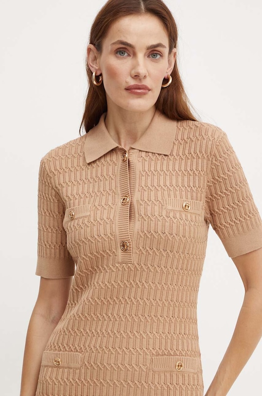 Twinset sukienka brązowy 242TP3343