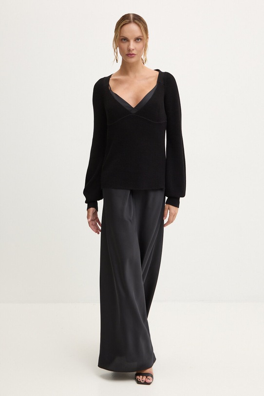 Twinset sukienka i sweter rozkloszowany czarny 242TP3112