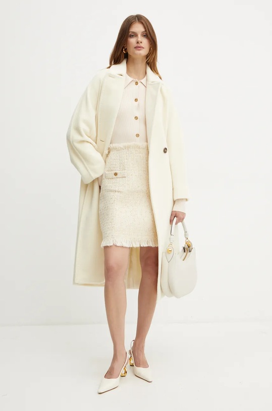 Šaty s prímesou vlny Twinset 242TP3670 béžová AW24