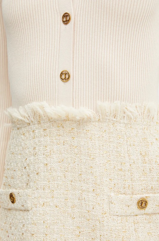 Šaty s prímesou vlny Twinset 242TP3670 béžová